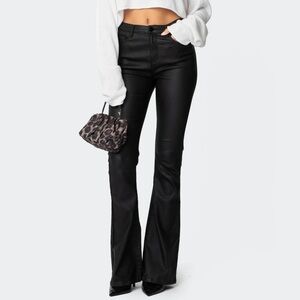Edikted Flared Leather Pants